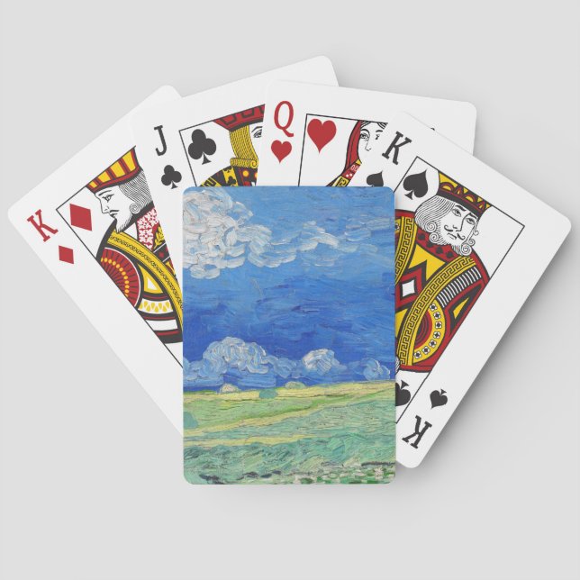 Vincent van Gogh - Wheatfields under Thunderclouds Poker Cards (Back)