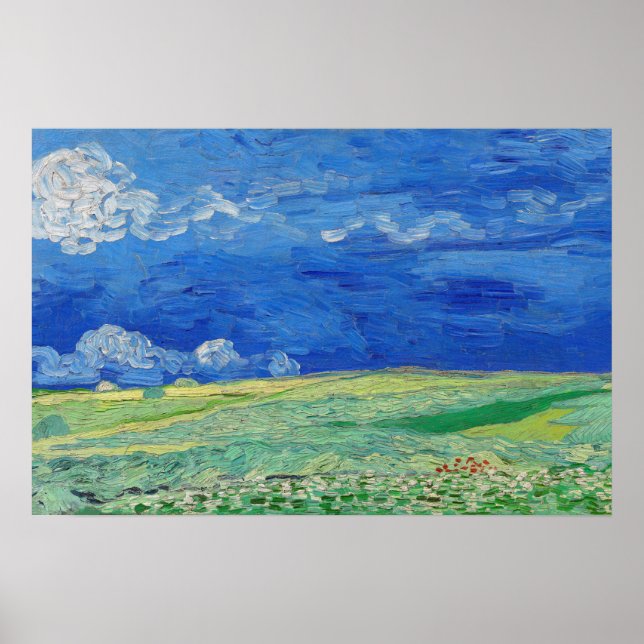 Vincent van Gogh - Wheatfields under Thunderclouds Poster (Front)