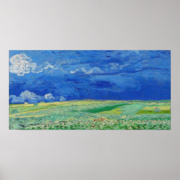 Vincent van Gogh - Wheatfields under Thunderclouds Poster