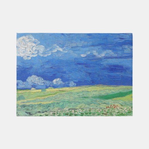 Vincent van Gogh _ Wheatfields under Thunderclouds Rug