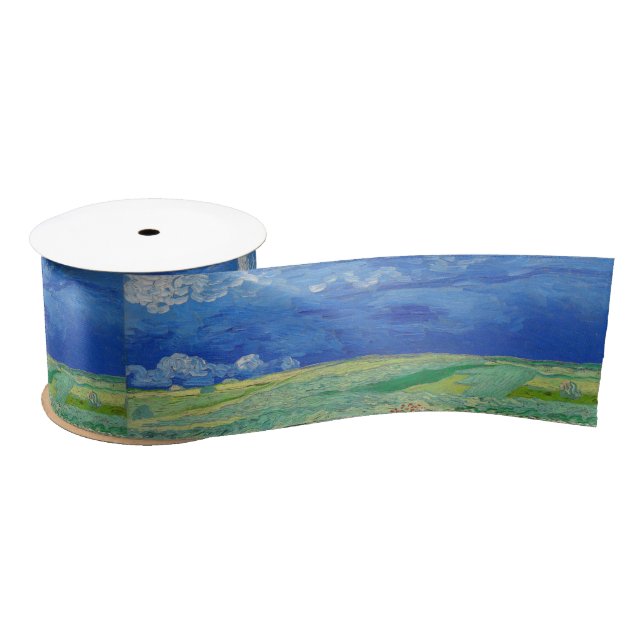 Vincent van Gogh - Wheatfields under Thunderclouds Satin Ribbon (Spool)