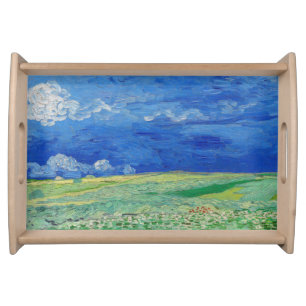 Vincent van Gogh - Wheatfields under Thunderclouds Serving Tray