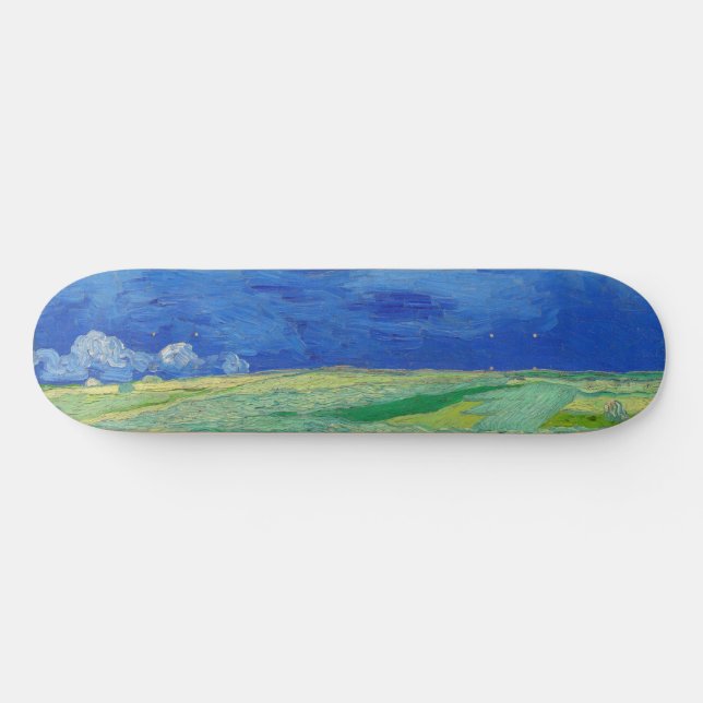 Vincent van Gogh - Wheatfields under Thunderclouds Skateboard (Horz)