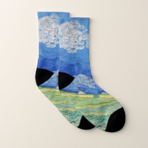 Vincent van Gogh _ Wheatfields under Thunderclouds Socks