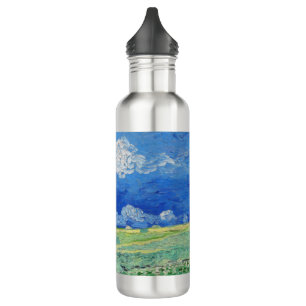 Vincent van Gogh - Wheatfields under Thunderclouds Stainless Steel Water Bottle