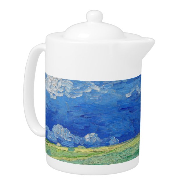 Vincent van Gogh - Wheatfields under Thunderclouds Teapot (Left)