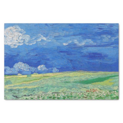 Vincent van Gogh _ Wheatfields under Thunderclouds Tissue Paper