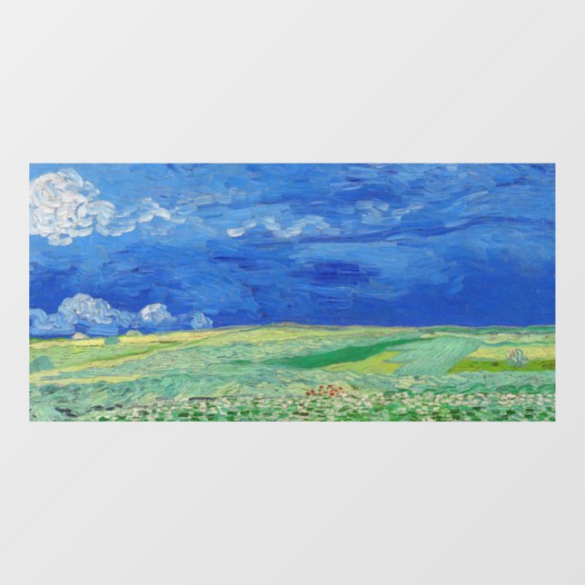 Vincent van Gogh - Wheatfields under Thunderclouds Window Cling (Sheet)