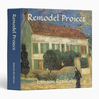 Vincent van Gogh - White House at Night 3 Ring Binder
