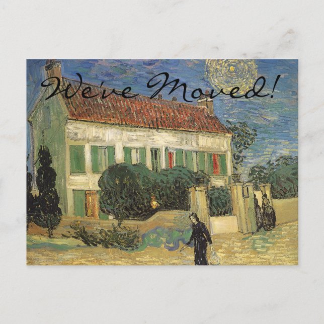 Vincent van Gogh - White House at Night Announcement Postcard (Front)