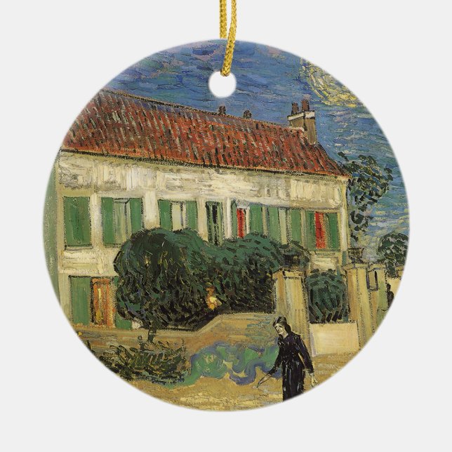 Vincent van Gogh - White House at Night Ceramic Ornament (Front)
