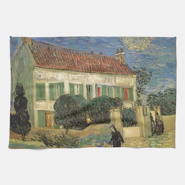 Vincent van Gogh - White House at Night Kitchen Towel (Horizontal)