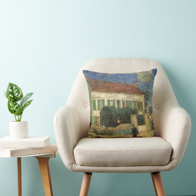 Vincent van Gogh - White House at Night Throw Pillow (Chair)
