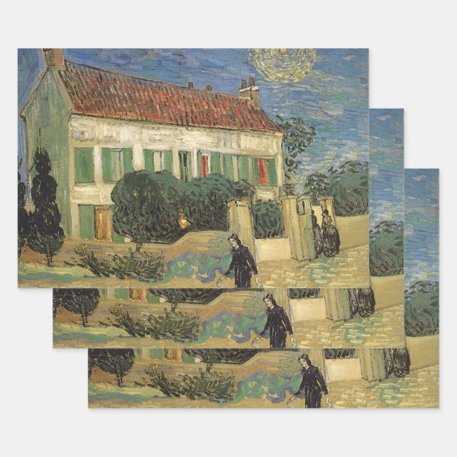 Vincent van Gogh - White House at Night Wrapping Paper Sheets (Set)
