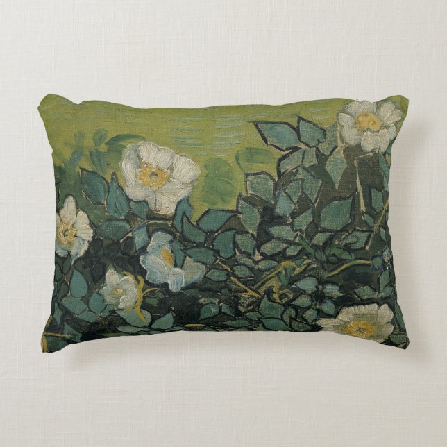 Vincent van Gogh - Wild Roses Accent Pillow (Front)