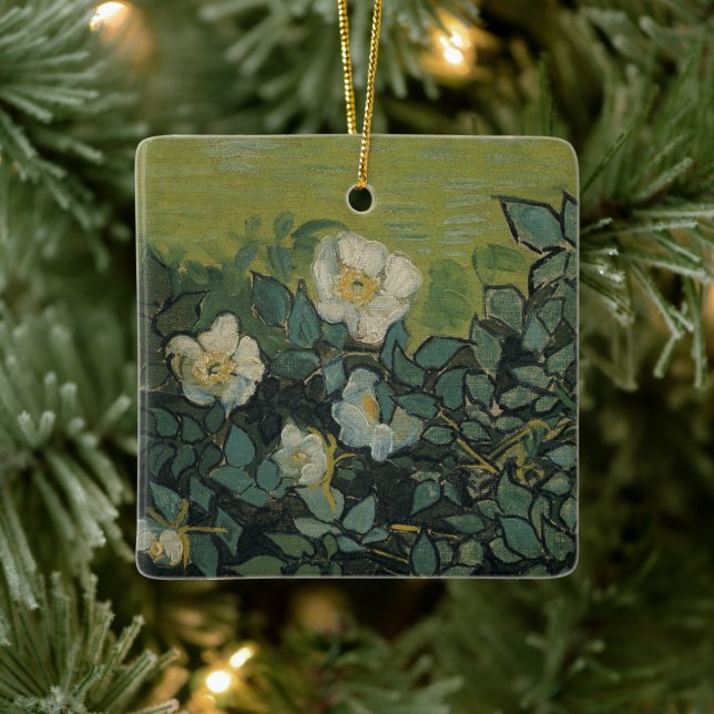 Vincent van Gogh - Wild Roses Ceramic Ornament (Tree)