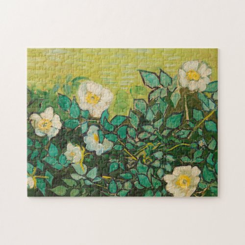 Vincent Van Gogh Wild Roses Fine Art Jigsaw Puzzle