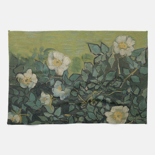 Vincent van Gogh - Wild Roses Kitchen Towel (Horizontal)