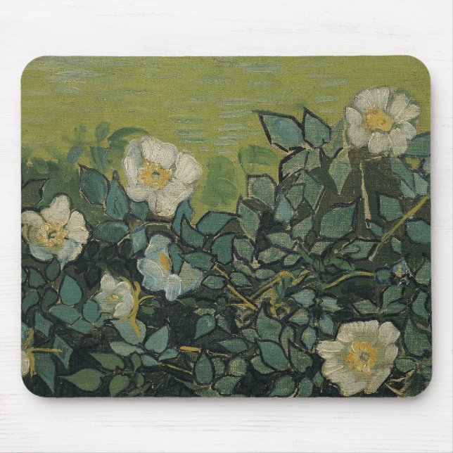 Vincent van Gogh - Wild Roses Mouse Pad (Front)