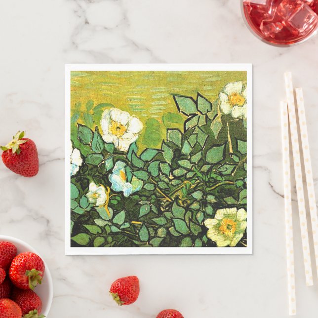 Vincent van Gogh - Wild Roses,  Napkins (Insitu)