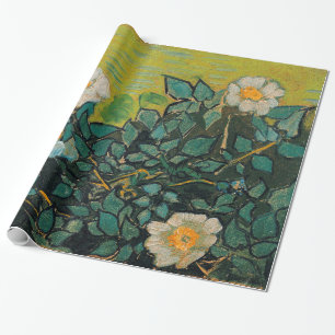 Vincent Van Gogh Wild Roses Vintage Floral Art Wrapping Paper