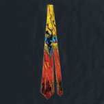 Vincent Van Gogh - Willows At Sunset Fine Art Tie<br><div class="desc">This oil on cardboard from 1888 depicts a fierce sunset filled with vivid orange and yellows, casting shadows on bare willow trees as autumn turns to winter. Unlike similar stores, Art Lover's Cafe features classic, high resolution works of art that have been carefully restored, color-balanced & retouched to remove spots...</div>