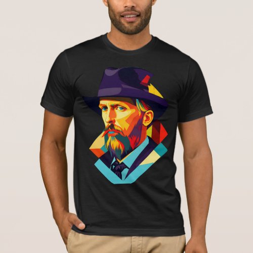 Vincent van Gogh with Straw Hat T_Shirt