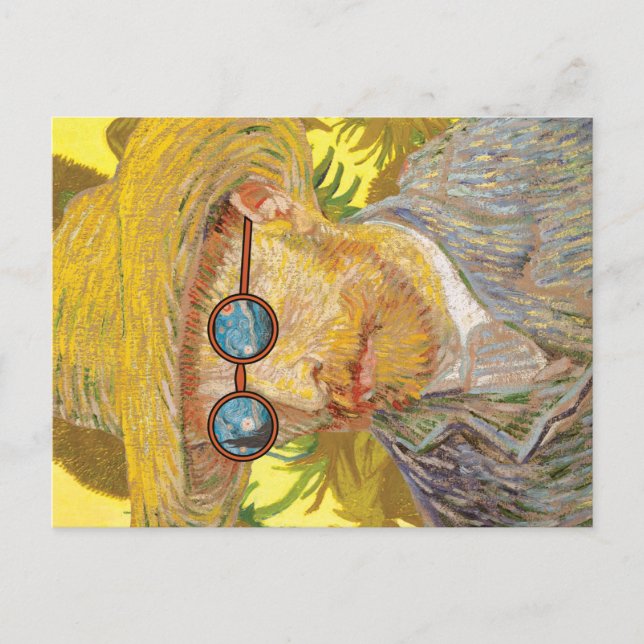 Vincent Van Gogh With Sunglasses Holiday Postcard (Front)