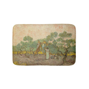 Vincent van Gogh - Women Picking Olives Bath Mat