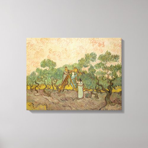 Vincent van Gogh _ Women Picking Olives Canvas Print
