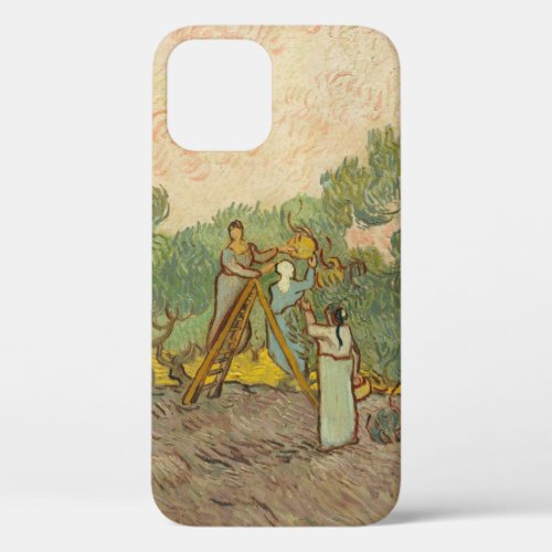 Vincent van Gogh _ Women Picking Olives iPhone 12 Case