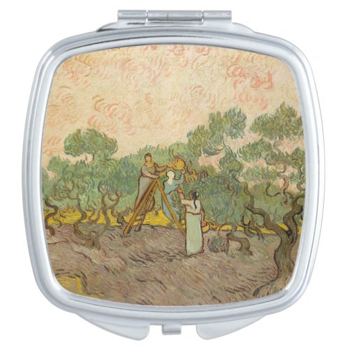 Vincent van Gogh _ Women Picking Olives Compact Mirror