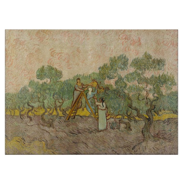 Vincent van Gogh - Women Picking Olives Cutting Board (Front)