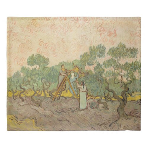 Vincent van Gogh _ Women Picking Olives Duvet Cover