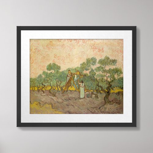 Vincent van Gogh _ Women Picking Olives Framed Art