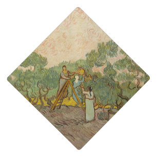 Vincent van Gogh - Women Picking Olives Graduation Cap Topper