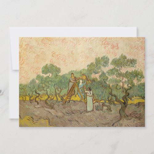 Vincent van Gogh _ Women Picking Olives Invitation