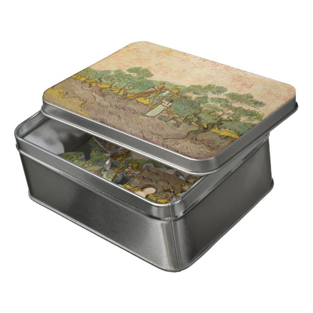 Vincent van Gogh - Women Picking Olives Jigsaw Puzzle (Lid Open)