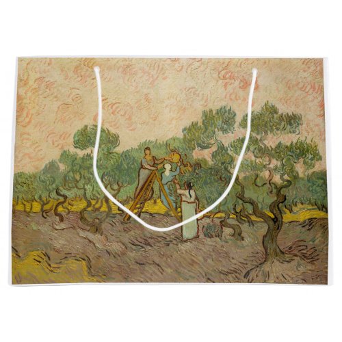 Vincent van Gogh _ Women Picking Olives Large Gift Bag