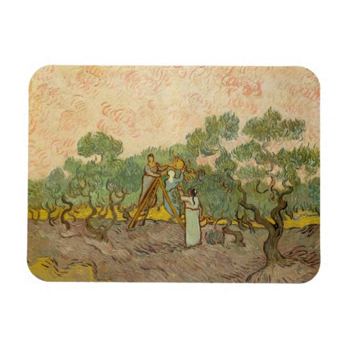 Vincent van Gogh _ Women Picking Olives Magnet