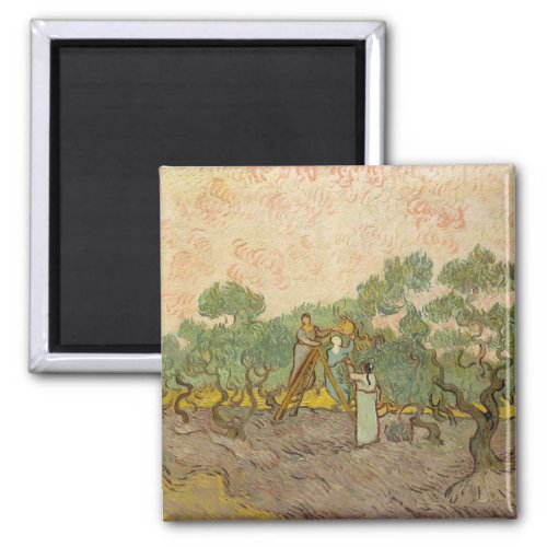 Vincent van Gogh _ Women Picking Olives Magnet