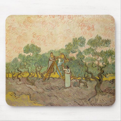 Vincent van Gogh _ Women Picking Olives Mouse Pad