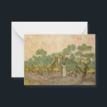 Vincent van Gogh - Women Picking Olives Note Card<br><div class="desc">Women Picking Olives / The Olive Orchard - Vincent van Gogh,  1889</div>