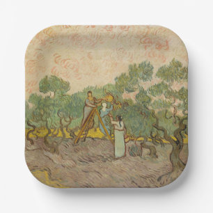 Vincent van Gogh - Women Picking Olives Paper Plates