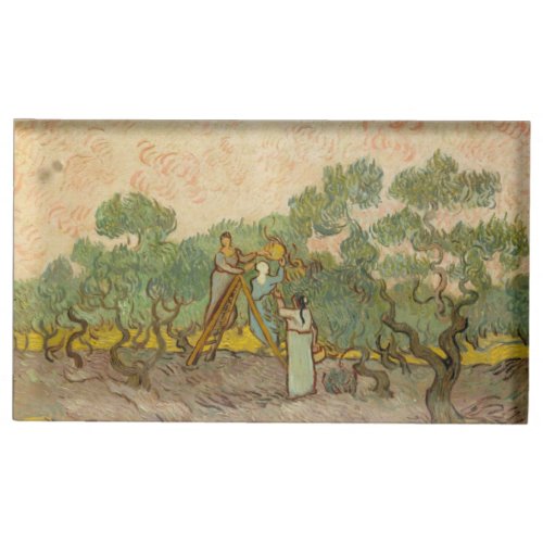 Vincent van Gogh _ Women Picking Olives Place Card Holder