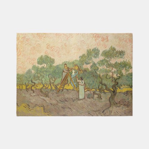 Vincent van Gogh _ Women Picking Olives Rug