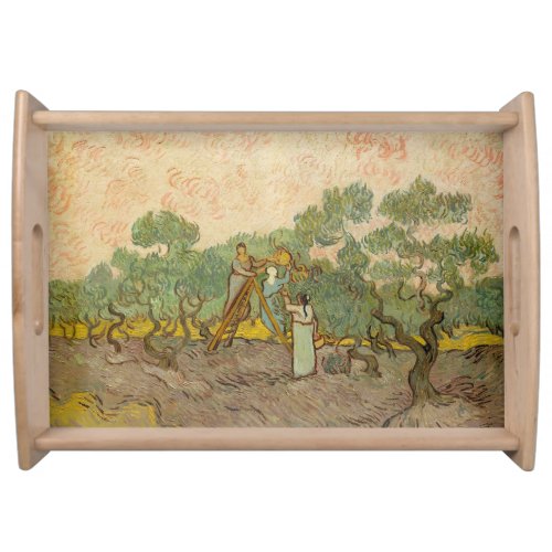 Vincent van Gogh _ Women Picking Olives Serving Tray