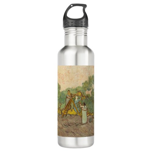 Vincent van Gogh _ Women Picking Olives Stainless Steel Water Bottle