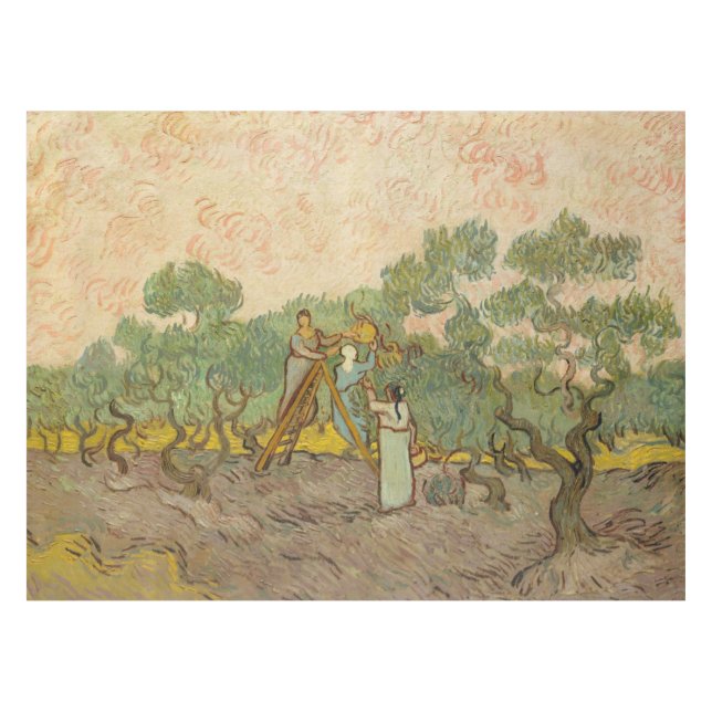 Vincent van Gogh - Women Picking Olives Tablecloth (Front (Horizontal))