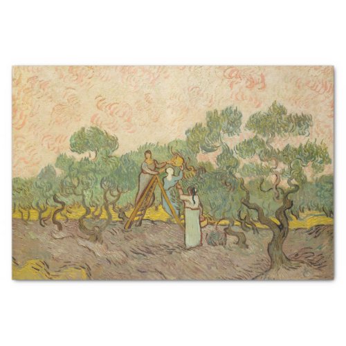 Vincent van Gogh _ Women Picking Olives Tissue Paper